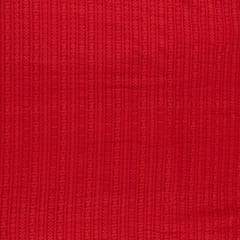 Red Color Georgette Chikan Embroidered Fabric With Sequins (1Meter Piece)