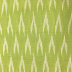 Light Green Shade Ikkat Striped Unstitched Fabric