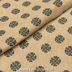 Cream Cotton Flex Printed Fabric (85Cm Piece)