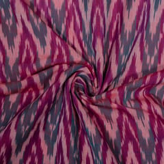 Multi Color Cotton Ikat Fabric