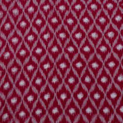 Maroon Color Cotton Ikat Fabric