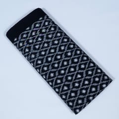 Black Color Cotton Ikat Fabric