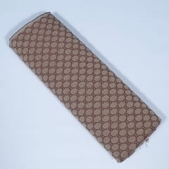 Brown Color Poly Cotton Jacquard Fabric