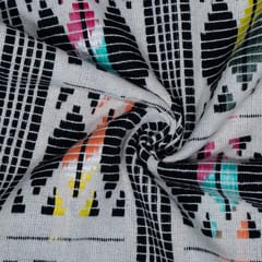 Multi Color Cotton Acrylic Jacquard Fabric