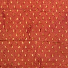 Maroon Uppada Silk Tissue Embroidered Fabric