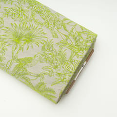 Green Color Cotton Jacquard Fabric