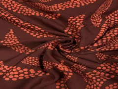 Printed Georgette Brown Orange Abstract