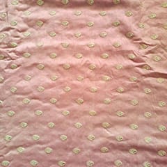 Onion Pink Color Mysor Silk Embroidered Fabric