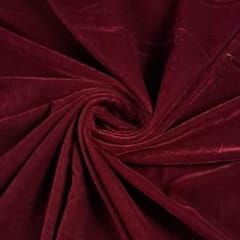 Dark Maroon Color Velvet Fabric