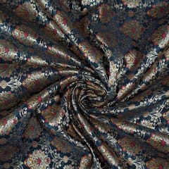 Black Color Brocade Fabric