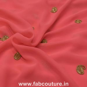 Georgette Handwork Embroidered Fabric