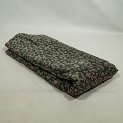 Green Color Printed Knitted Suede Fabric