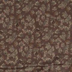 Brown Color Printed Knitted Suede Fabric