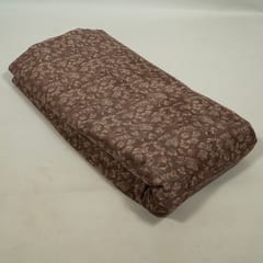 Brown Color Printed Knitted Suede Fabric