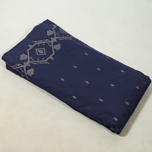 Grey Color Jamdani Cotton Jacquard Fabric