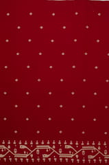 Maroon Color Jamdani Cotton Jacquard Fabric