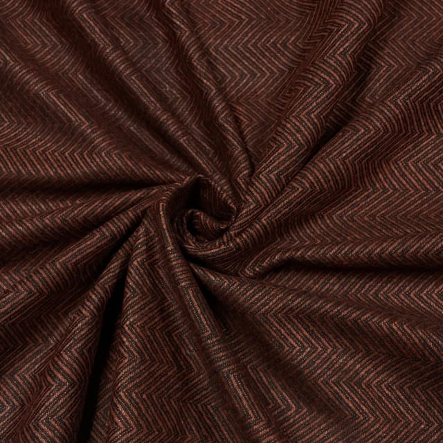 Rust Color Tweed Fabric