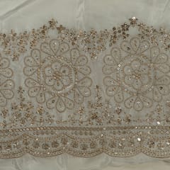 Dyeable Crepe Embroidered Fabric