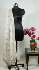 Dyeable Viscose Organza Embroidered Dupatta