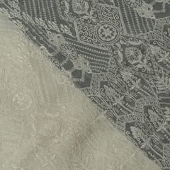 Dyeable Viscose Organza Embroidered Fabric