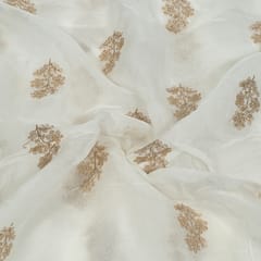 Dyeable Viscose Organza Embroidered Fabric