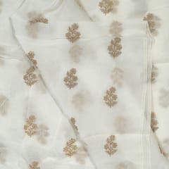 Dyeable Viscose Organza Embroidered Fabric