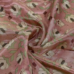 Multi Color Tissue Upada Silk Digital Printed Fabric