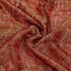 Multi Color Tissue Upada Silk Digital Printed Fabric