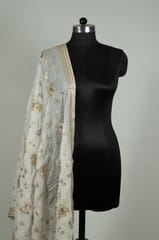 Dyeable Viscose Organza Embroidered Dupatta