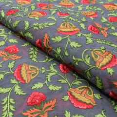 Georgette Embroidered Fabric