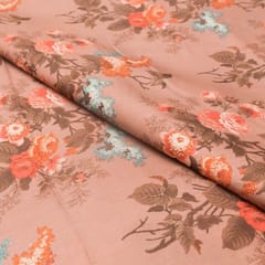 Linen Satin Printed Fabric