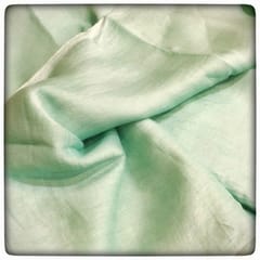 Mint Green Linen Satin fabric