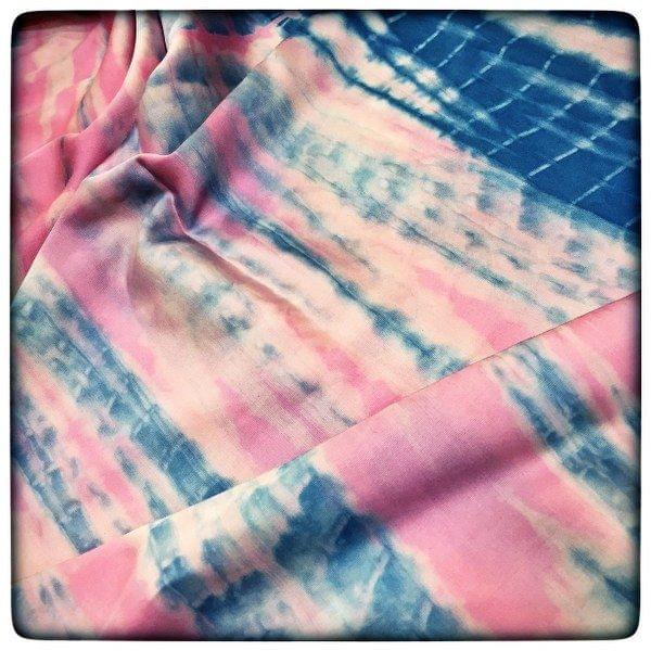 Modal Satin Shibori fabric