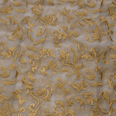 Organza Zari Embroidered Fabric