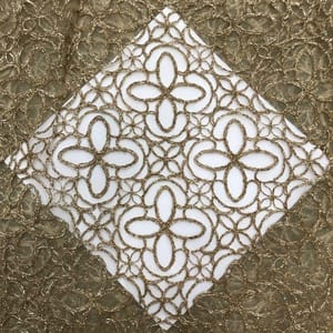 Net Zari Embroidered Fabric