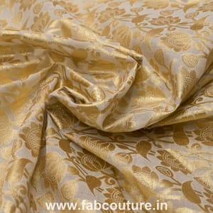 White Dyeable Chanderi Jacquard fabric