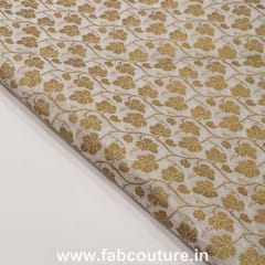 White Jacquard Silk fabric