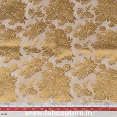 White Jacquard Silk fabric