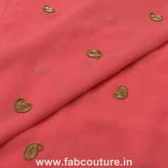 Georgette Handwork Embroidered Fabric