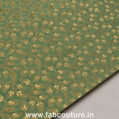 Radium Chanderi Zari Jacquard fabric