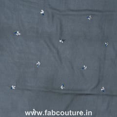 Poly Georgette hand Embroidered Fabric