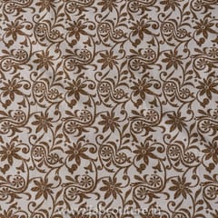 Beige Printed Fabriced Cotton Lycra