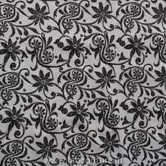 Black and White Cotton Lycra fabric