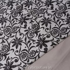 Black and White Cotton Lycra fabric