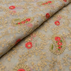 Organza Embroidered Fabric