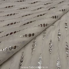 Chinon Chiffon Embroidery(1 mtr Piece)