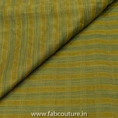 Green Chanderi Silk Stripes fabric