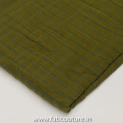 Green Chanderi Silk Stripes fabric