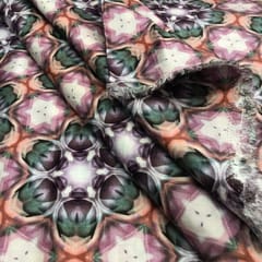 Linen Satin Printed Fabric