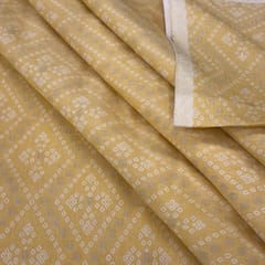 Lemon Bandhej Rayon Printed Fabric